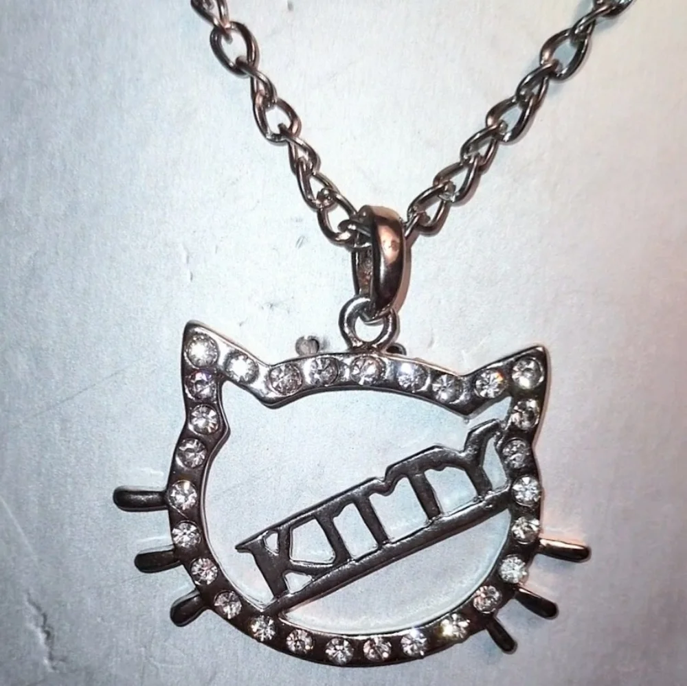 Crystal Kitty Pendant Necklace
